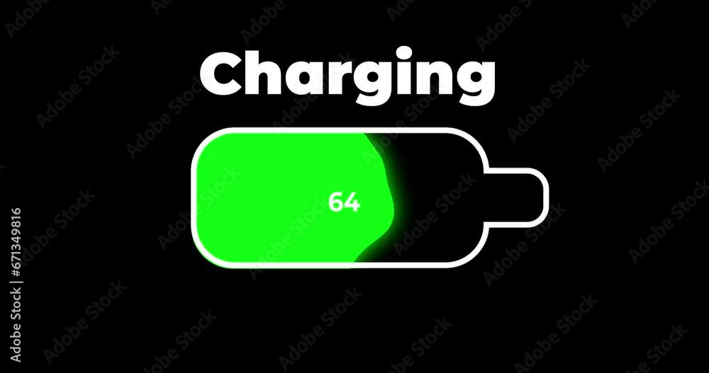 4k green battery charing animation on black background 4k green battery charing animation on black background