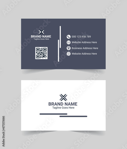 Creative modern clean and simple corporate business card and visiting card template 