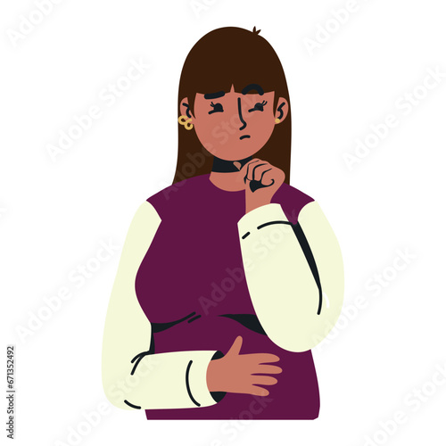 woman thinking pensive