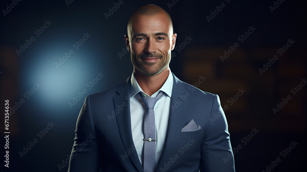Smiling Business Man Photography for Ads in a Studio Setting Smiling Business Man Photography for Ads in a Studio Setting