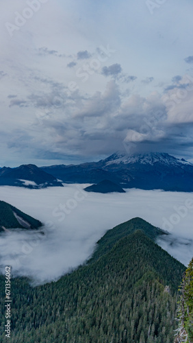fog and mountains