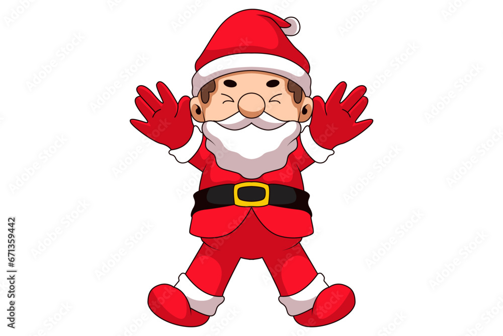 Cute Christmas Santa Cartoon Character Design Cute Christmas Santa Cartoon Character Design