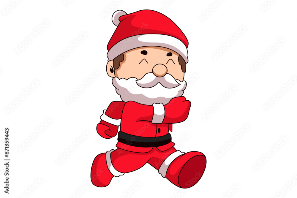 Cute Christmas Santa Cartoon Character Design Cute Christmas Santa Cartoon Character Design