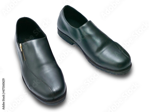 Mens black leather shoes