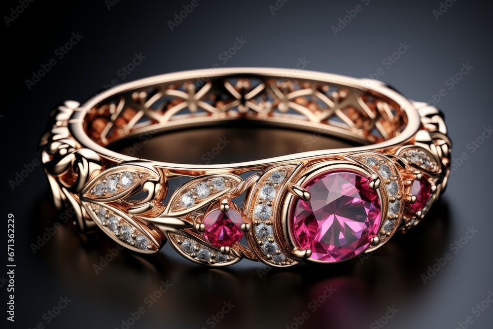 Opulent ruby bracelet, highlighting the beauty of the gemstones, on isolated on white background, Generative AI Opulent ruby bracelet, highlighting the beauty of the gemstones, on isolated on white background, Generative AI