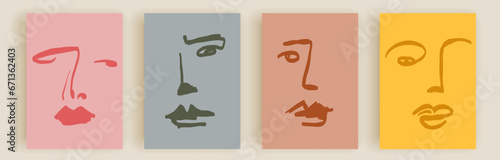 Modern abstract covers set, minimal covers design. Colorful geometric background, vector illustration.