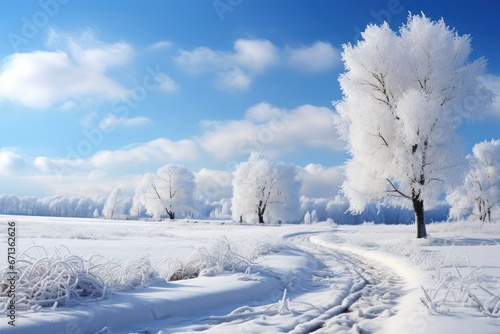 Snow-Covered Landscapes - Generative AI © Sidewaypics