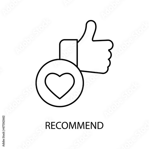 Thumb up concept line icon. Simple element illustration.Thumb up concept outline symbol design.
