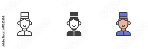 Bellboy different style icon set