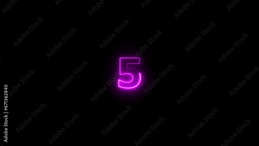 abstract purple neon countdown timer 10 second from 10 to 0 . abstract purple neon countdown timer 10 second from 10 to 0 .