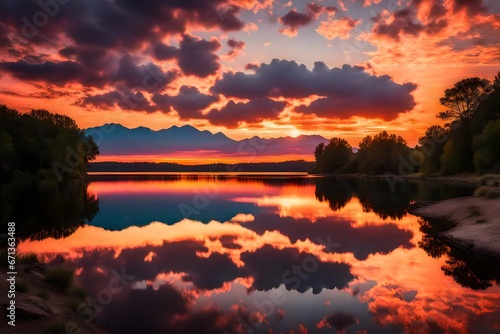 sunset on the lake © areeba
