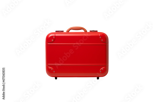 red hard shell travel bag transparent background