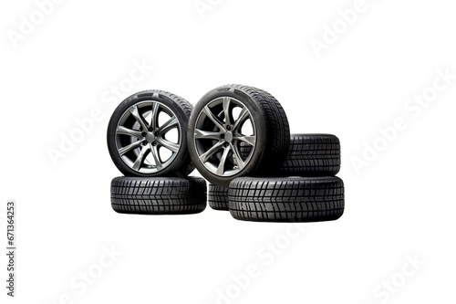 New wheels and tires transparent background