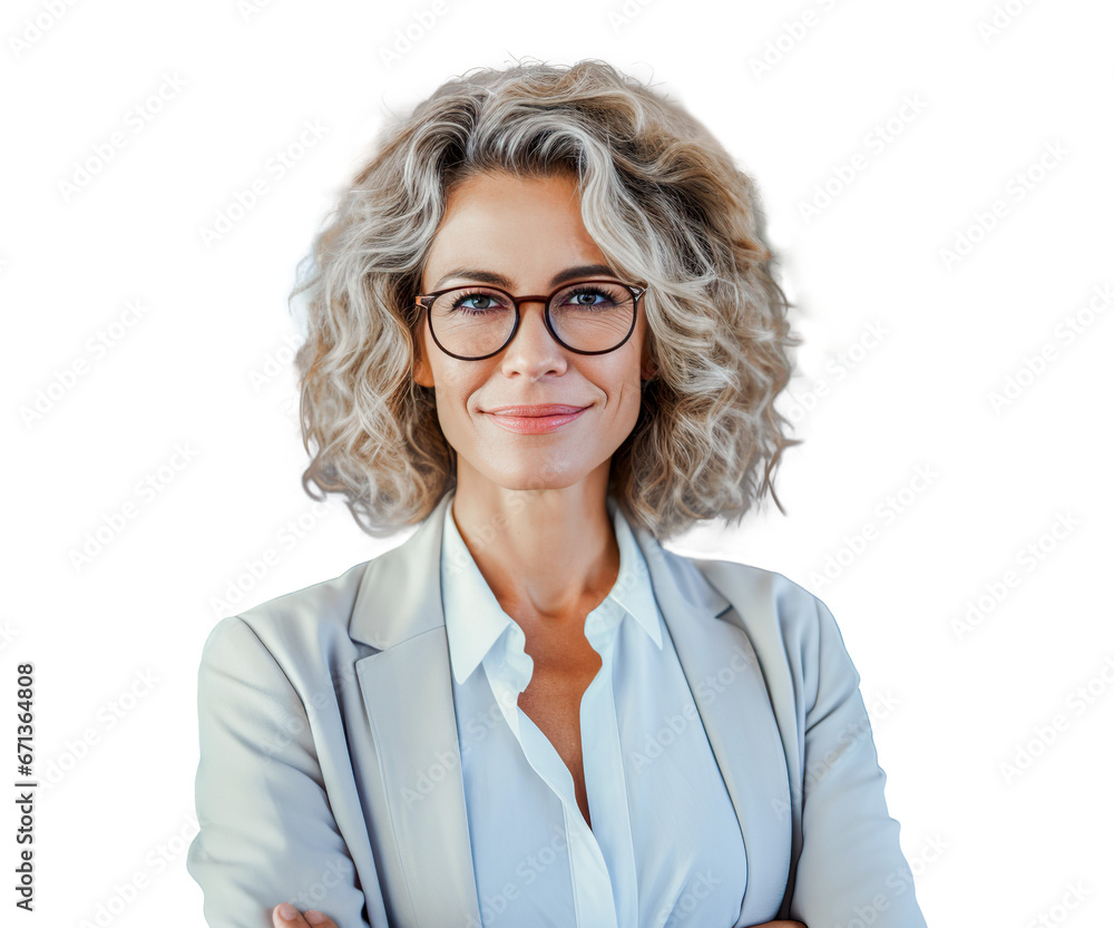 Beautiful 50s mid aged mature woman isolated on white background. Beautiful 50s mid aged mature woman isolated on white background.