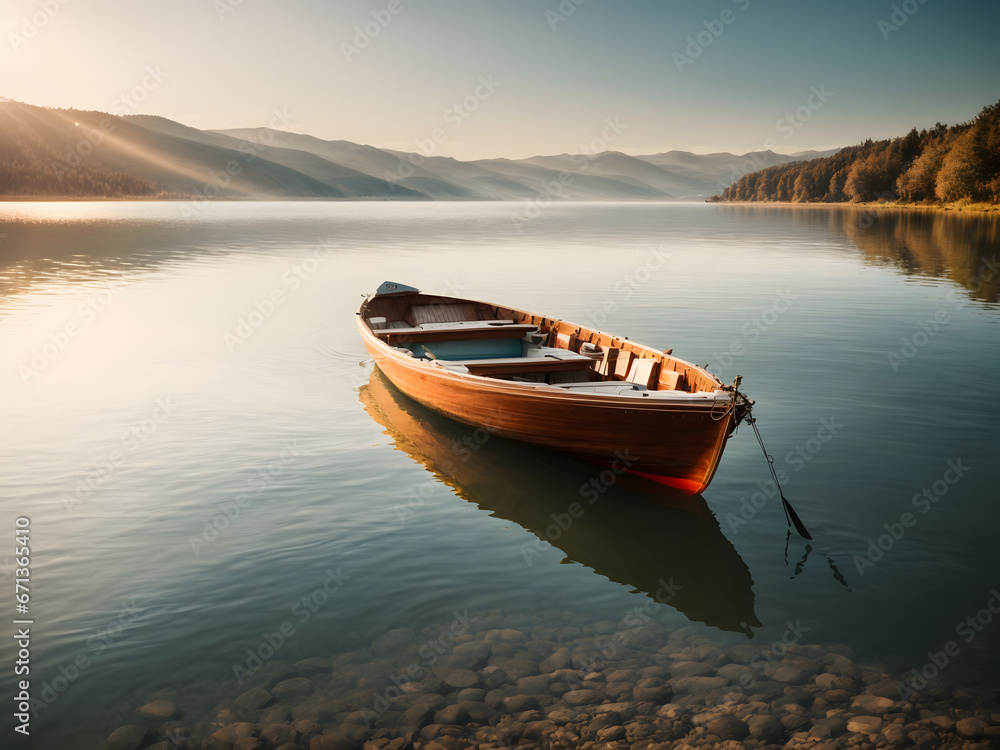 Fototapeta premium A solace and loneliness at lake