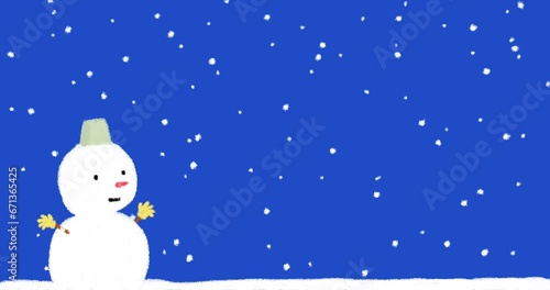 雪と雪だるま