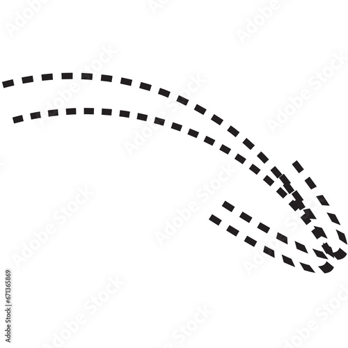 Digital png illustration of curled down arrow on transparent background