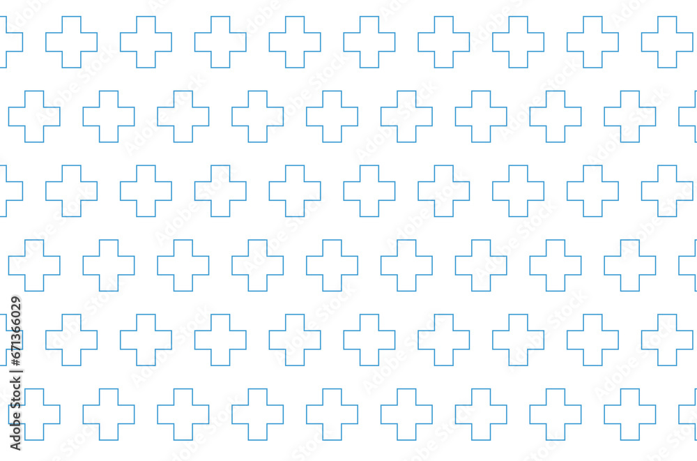 Digital png illustration of blue crosses repeated on transparent background