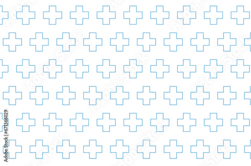 Digital png illustration of blue crosses repeated on transparent background