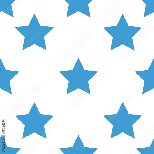 Digital png illustration of blue stars repeated on transparent background