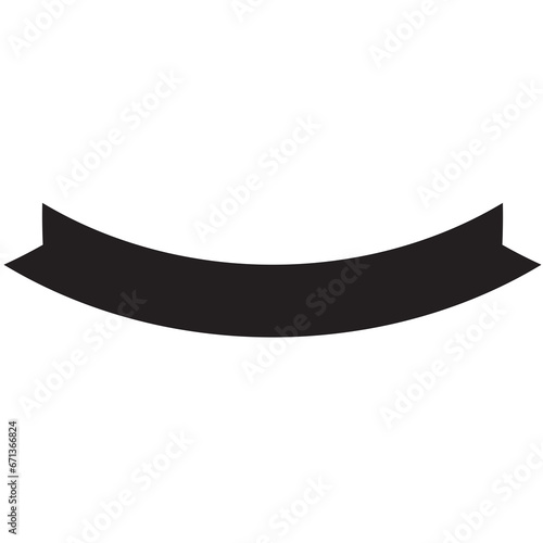Digital png illustration of black banner with copy space on transparent background