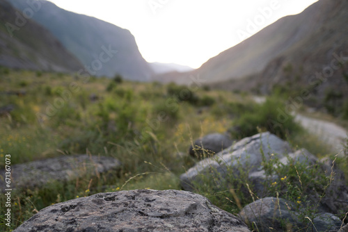 Empty stone in the mountains 