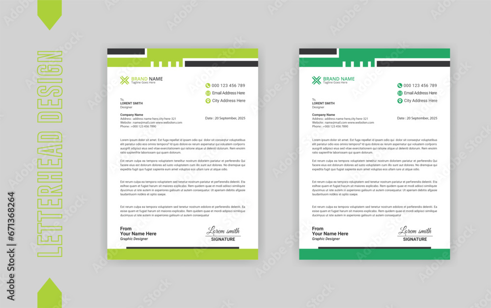 Corporate business letterhead Design, a4 page letterhead design and modern business flyers for print, modern letterhead design template for your project