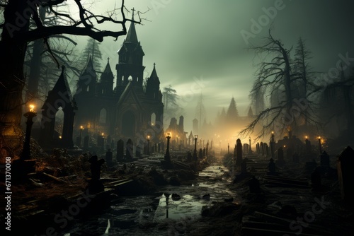 Dark Fantasy Western City, Dark Ambiance and landscape, Gothic Architecture