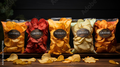 Different flavor potato chips