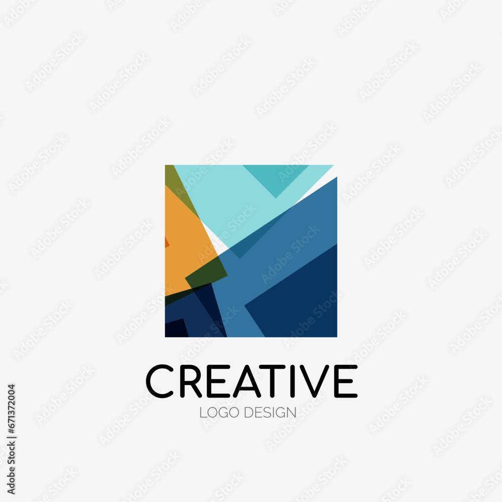 Modern abstract logo design. Geometric vector art. Clean overlapping lines and abstract shapes. Perfect for modern brand Modern abstract logo design. Geometric vector art. Clean overlapping lines and abstract shapes. Perfect for modern brand