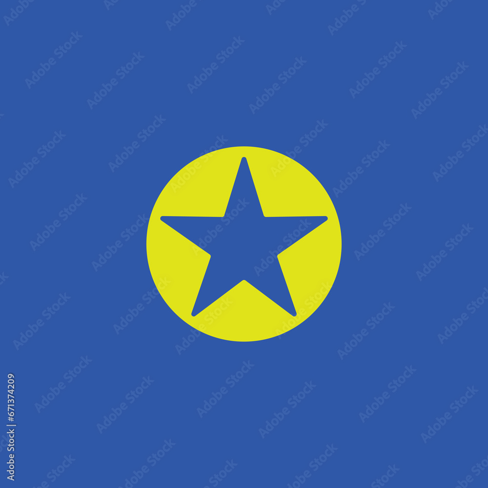 star icon vector on blue background star icon vector on blue background