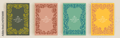 Modern abstract covers set, minimal covers design. Colorful geometric background, vector illustration.