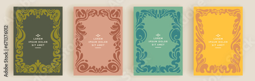 Modern abstract covers set, minimal covers design. Colorful geometric background, vector illustration.