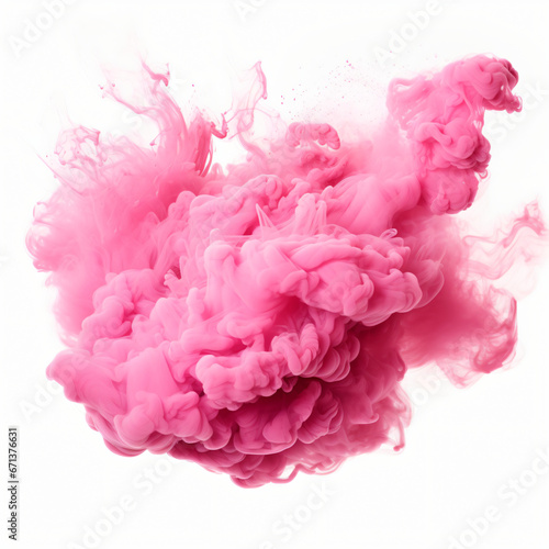 Pink smoke explosion