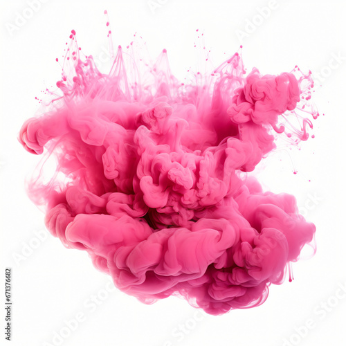 Pink smoke explosion
