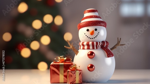 Merry Christmas Festival Cartoon style3D Generative AI photo