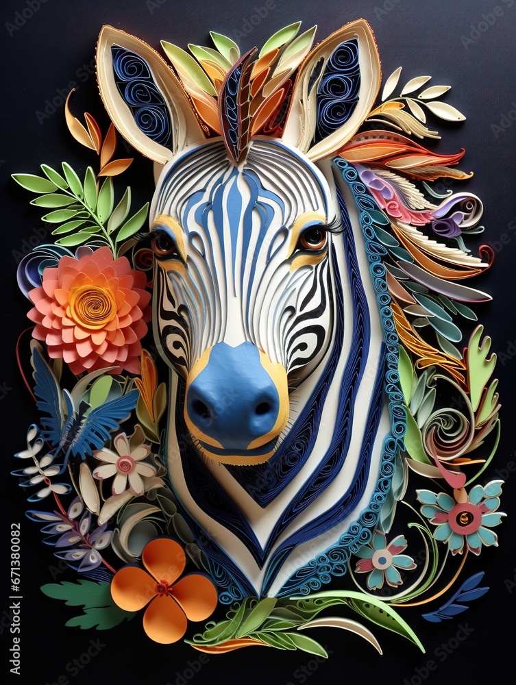 Beautiful papercut quilling paper filigree zoo animals Beautiful papercut quilling paper filigree zoo animals