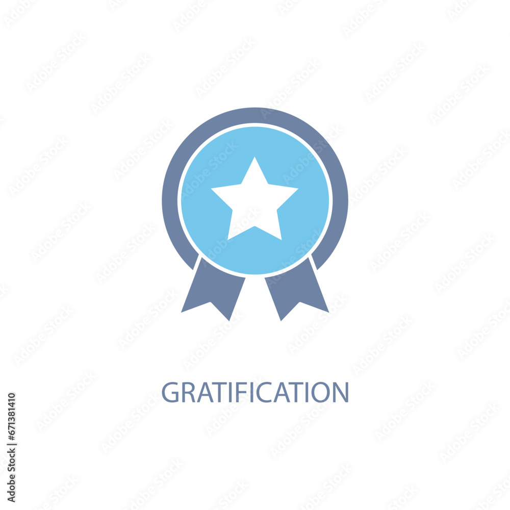 gratification concept line icon. Simple element illustration.gratification concept outline symbol design. gratification concept line icon. Simple element illustration.gratification concept outline symbol design.