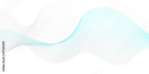 Abstract blue and white wave geometric Technology, data science frequency gradient lines on transparent background. Isolated on white background. black and white wavy stripes background.