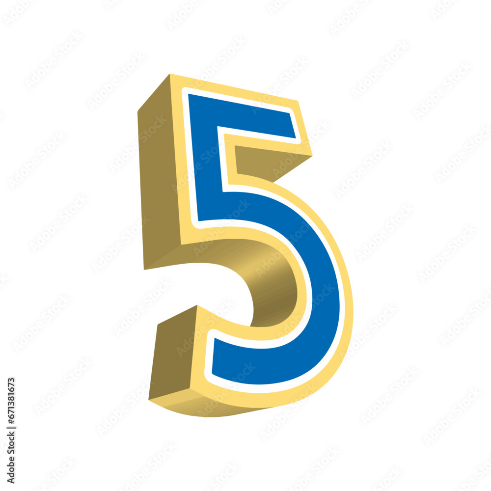 Illustration Vector Graphic of Number 3D design Illustration Vector Graphic of Number 3D design