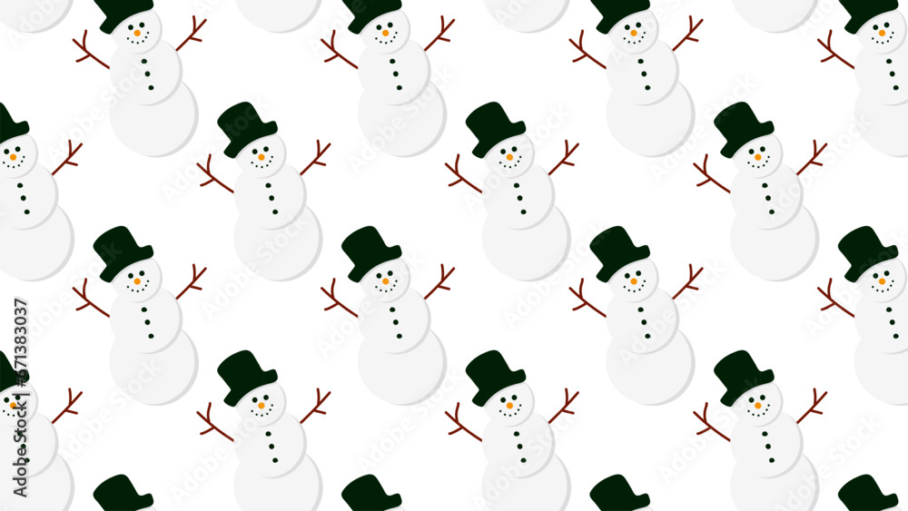 Simple seamless pattern with the image of a snowman. Vector illustration Simple seamless pattern with the image of a snowman. Vector illustration