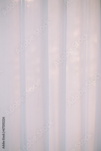 white cloth displayed like a wall covering