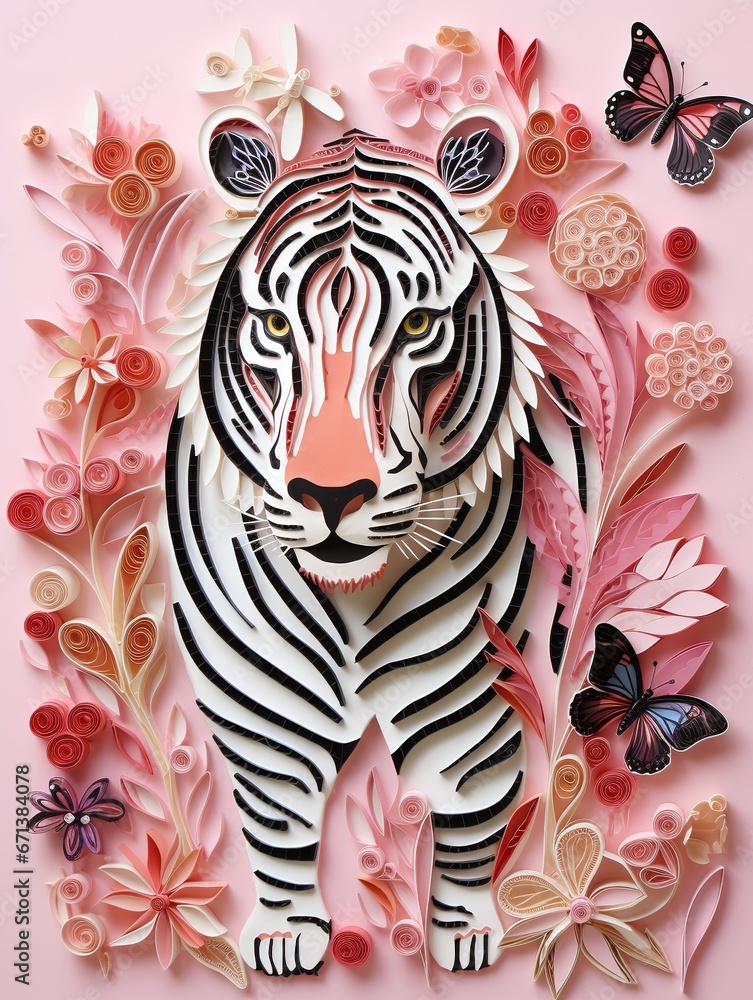 Beautiful papercut quilling paper filigree zoo animals Beautiful papercut quilling paper filigree zoo animals