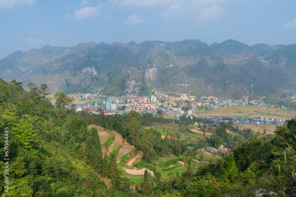 Amazing mountain landscape at Ha Giang province. Dong Van town. Amazing mountain landscape at Ha Giang province. Dong Van town.