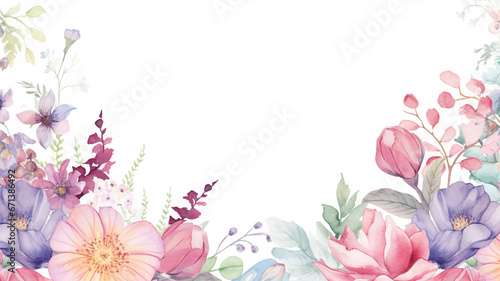 watercolor painting of a flower background