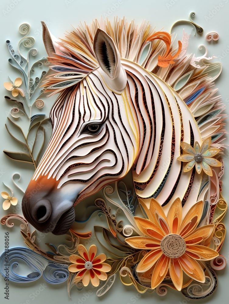Beautiful papercut quilling paper filigree zoo animals Beautiful papercut quilling paper filigree zoo animals