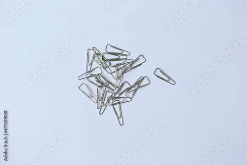 paper clips on white background