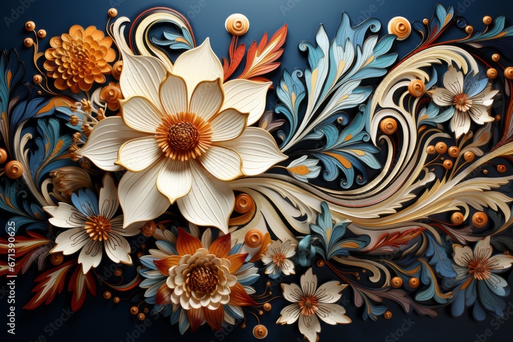 Pattern repeating design decorative motif intricate
