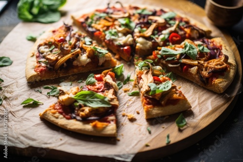 gluten-free, dairy-free pizza cut into pieces