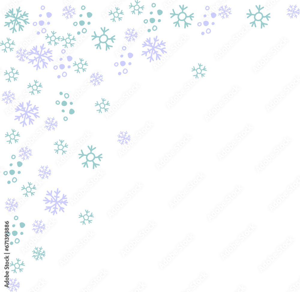 Christmas snowflake corner vector illustration